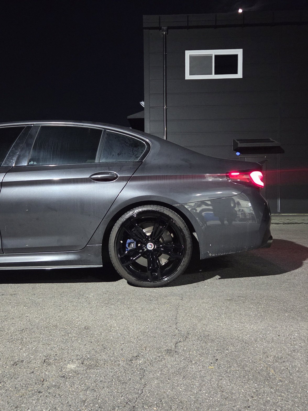동탄 bmw 5시리즈 휠복원도색 블랙유광 시공 6번 — 명품휠스토리 동탄오산점
