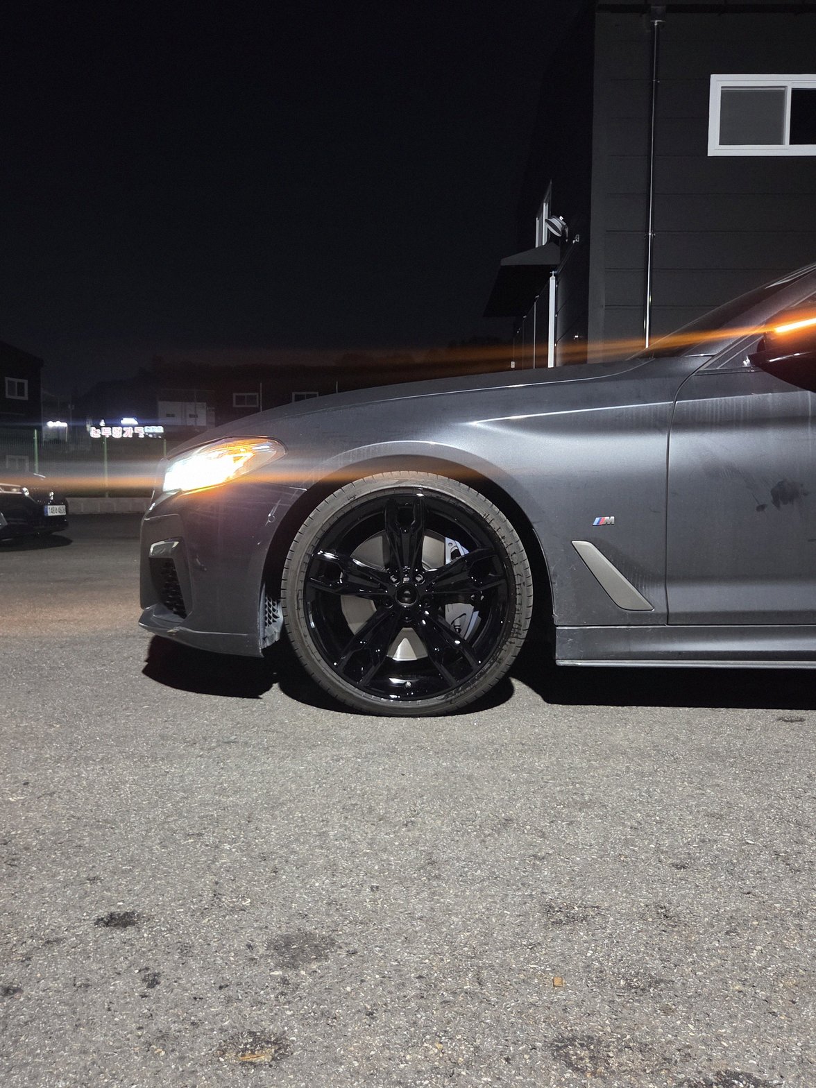 동탄 bmw 5시리즈 휠복원도색 블랙유광 시공 7번 — 명품휠스토리 동탄오산점