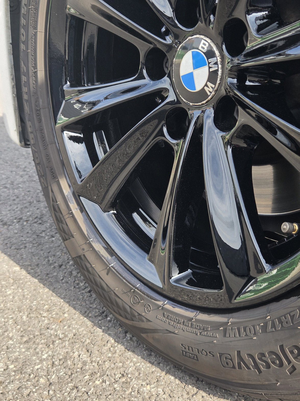 수원 bmw3gt 휠복원도색 블랙유광 시공 15번 — 명품휠스토리 동탄오산점