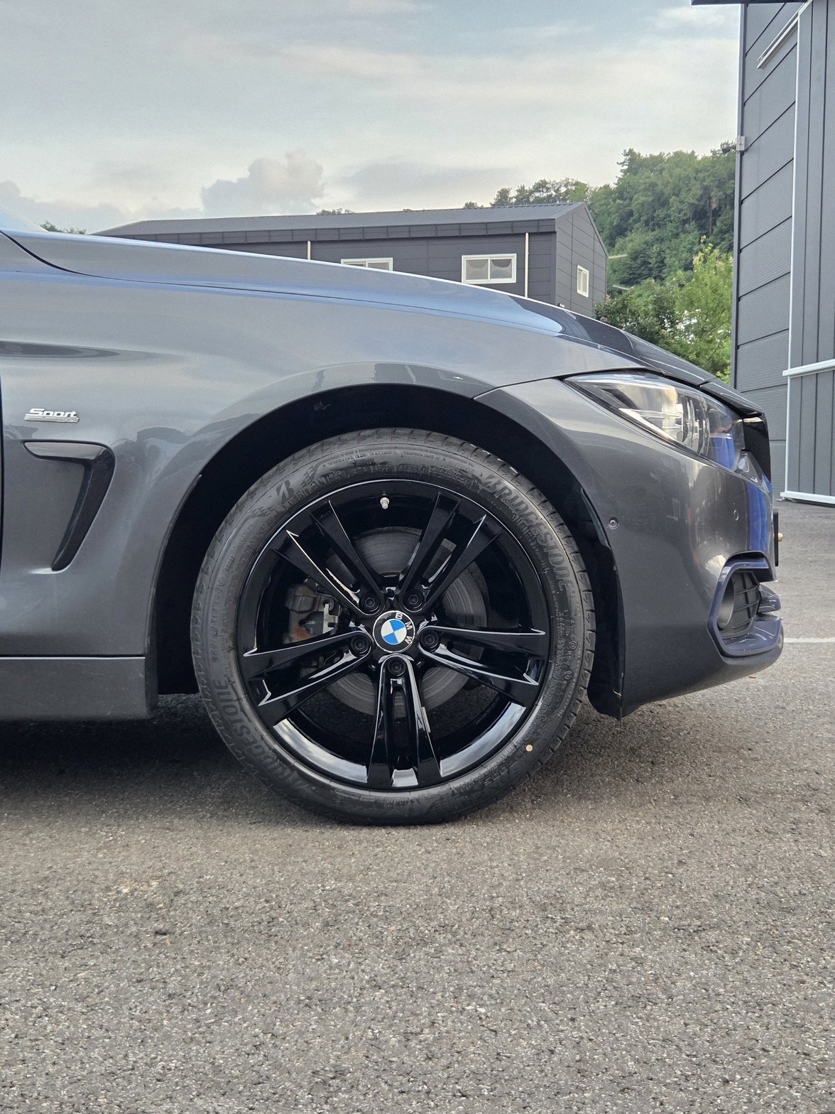 수원 bmw420d 휠복원도색 블랙유광 시공 5번 — 명품휠스토리 동탄오산점
