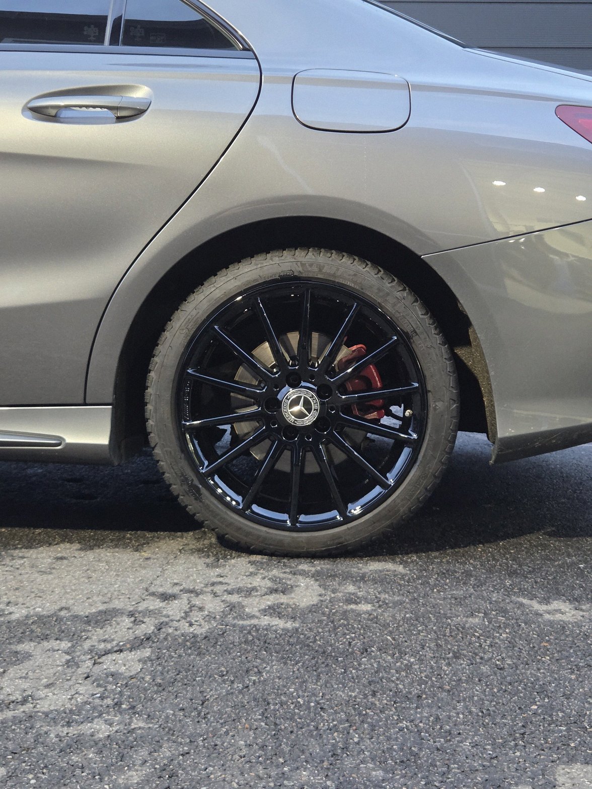 동탄 벤츠cla45amg 휠복원도색 캘리퍼도색 블랙유광 레드캘리퍼 시공 7번 — 명품휠스토리 동탄오산점
