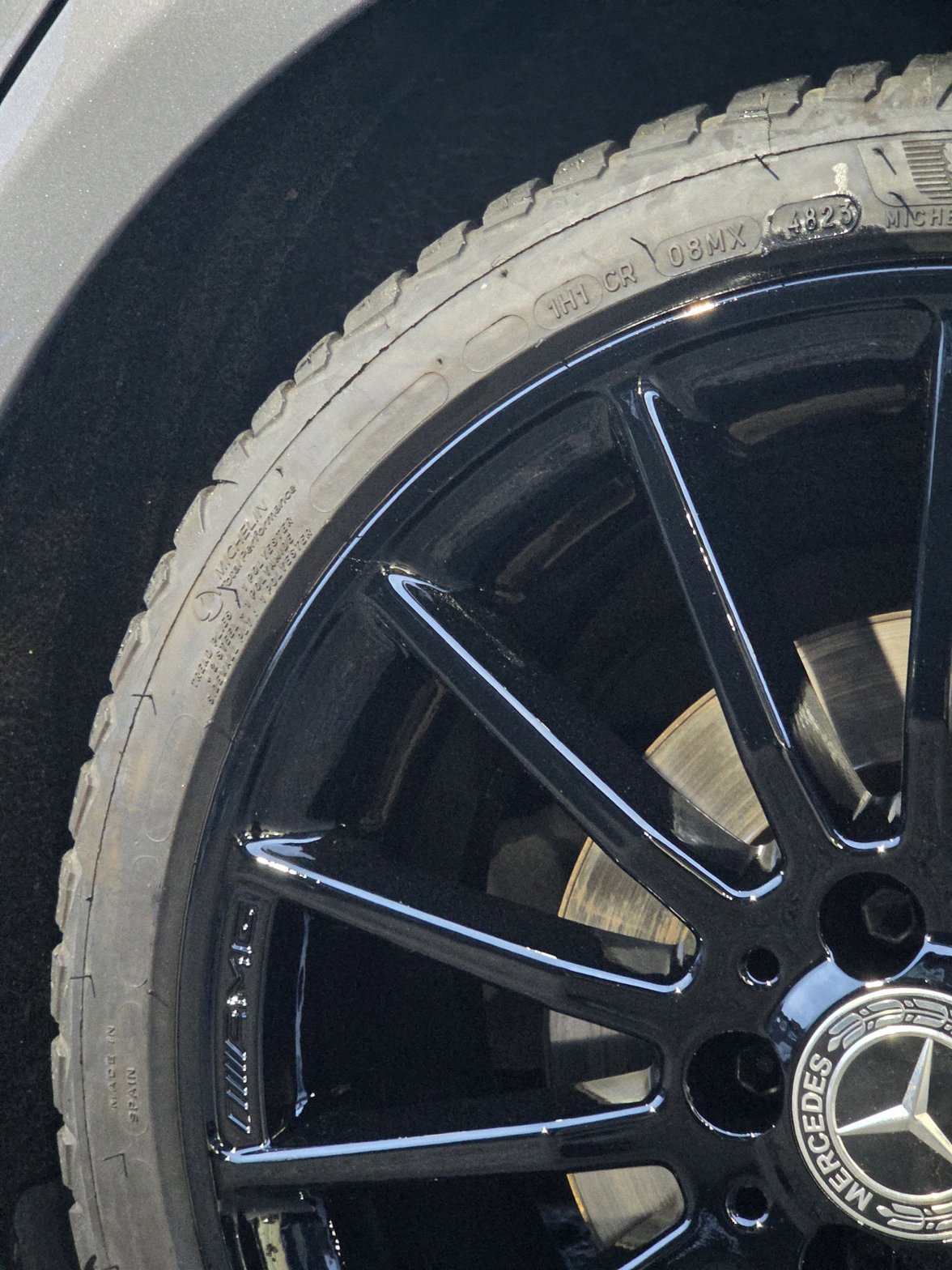 동탄 벤츠cla45amg 휠복원도색 캘리퍼도색 블랙유광 레드캘리퍼 시공 9번 — 명품휠스토리 동탄오산점