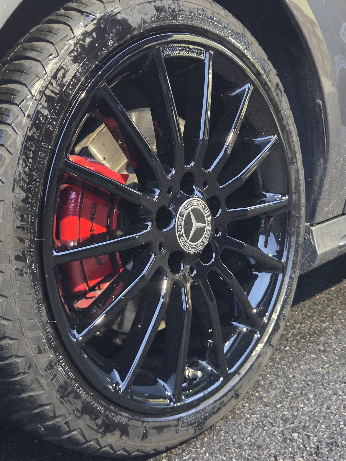 동탄 벤츠cla45amg 휠복원도색 캘리퍼도색 블랙유광 레드캘리퍼 시공 15번 — 명품휠스토리 동탄오산점